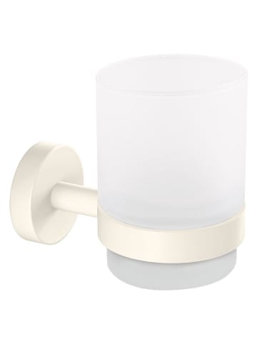 tesa Tandenborstelhouder "Moon" wit - (B)7 x (H)11 x (D)9,6 cm