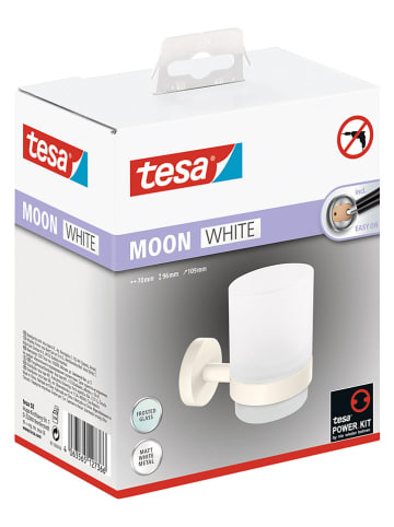 tesa Kubek łazienkowy "Moon" w kolorze białym - 7 x 11 x 9,6 cm