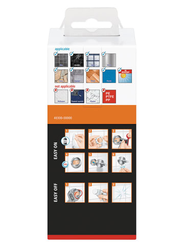 tesa WC-Rollenhalter "Luup" in Silber - (B)17,5 x (H)7 x (T)5 cm