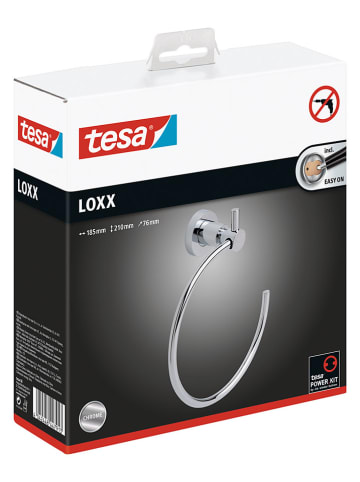 tesa Handtuchring "Loxx" in Silber - (H)20,5 cm