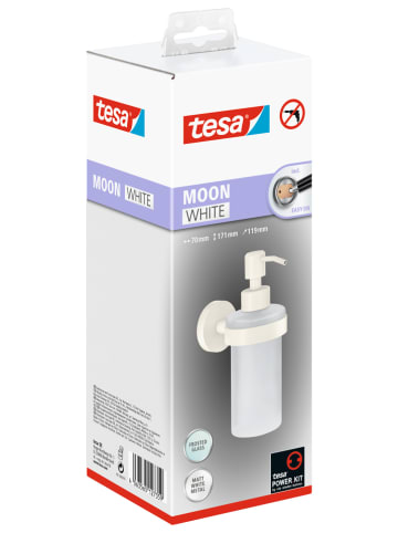 tesa Zeepdispenser "Moon" wit - 200 ml