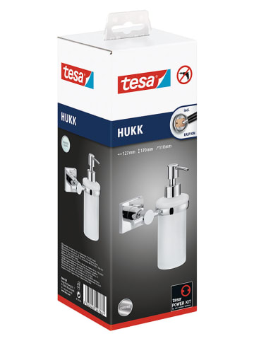 tesa Zeepdispenser "Hukk" wit - (B)13 x (H)17 x (D)11 cm