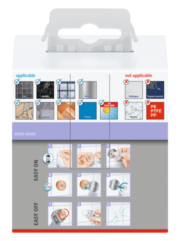 tesa Handtuchhaken "Moon" in Grau - (B)3,7 x (H)3,7 x (T)3,6 cm