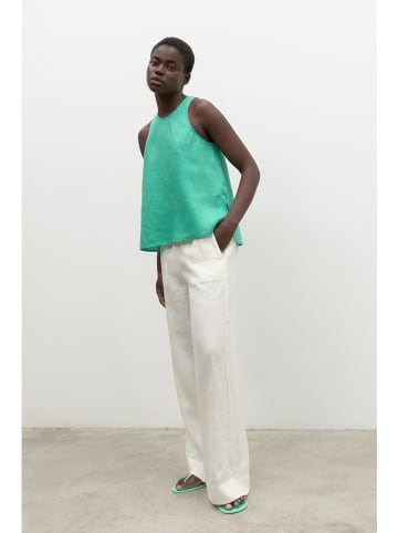 Ecoalf Lniany top w kolorze zielonym