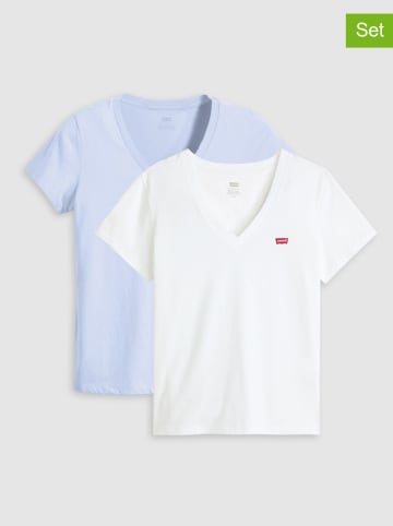 Levi's 2-delige set: shirts lichtblauw/wit