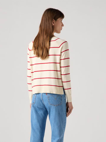 Levi's Sweter w kolorze kremowo-czerwonym