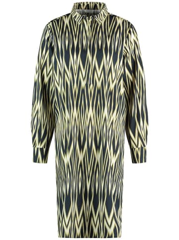 EDITION Jurk zwart/geel/crème