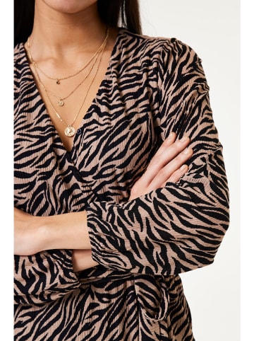 Garcia Sukienka w kolorze beżowo-czarnym