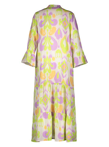 miss goodlife Jurk wit/lichtgroen/lila