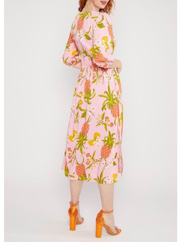 Blutsgeschwister Sukienka "Springtime Melodydancing fruits" w kolorze jasnoróżowym