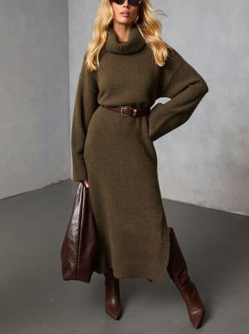 Milan Kiss Strickkleid in Khaki
