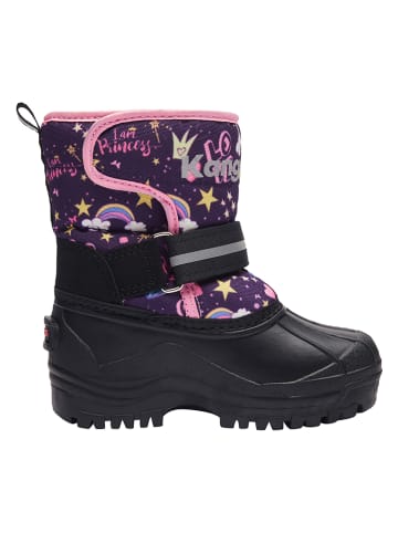 Kangaroos Kozaki zimowe "Shell" w kolorze jasnoróżowo-fioletowo-czarnym