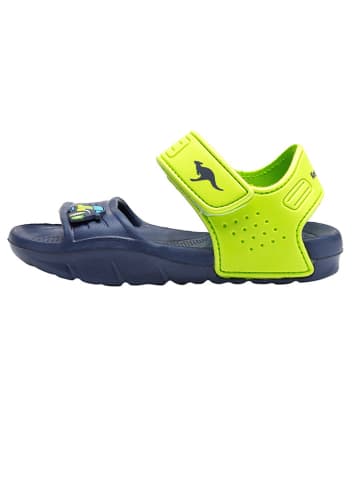 Kangaroos Sandały kąpielowe "KangaSwim II" w kolorze granatowo-zielonym