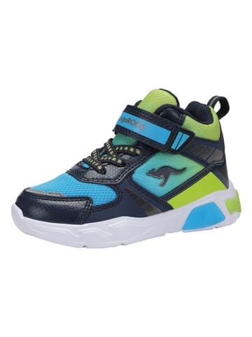 Kangaroos Sneakersy "K-SLB Clave Mid EV" w kolorze niebiesko-zielonym