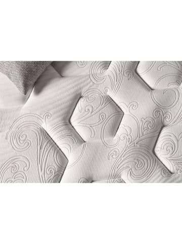 Moonia Schuimmatras "Hexaflex" wit/grijs