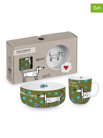 ppd 2tlg. Hundefreunde-Set ''Dog Approved'' in Grün