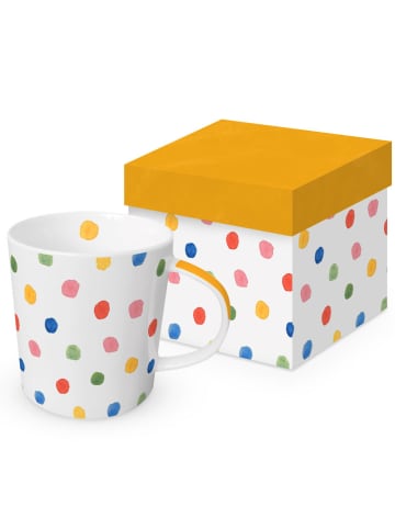 ppd Kubek jumbo "Points" w kolorze białym ze wzorem - 400 ml