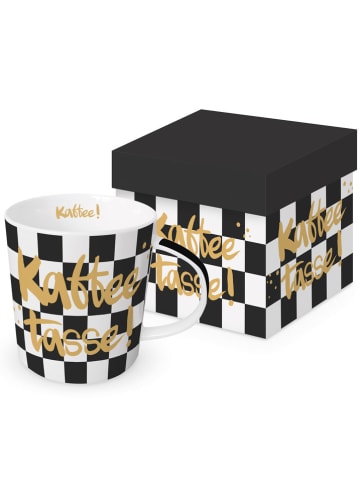 ppd Jumbotasse ''Kaffeetasse'' in Schwarz/ Weiß - 400 ml