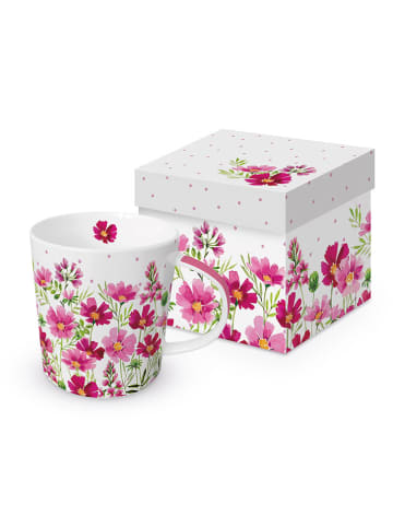 ppd Jumbotasse "Anabelle" in Weiß/ Pink - 400 ml