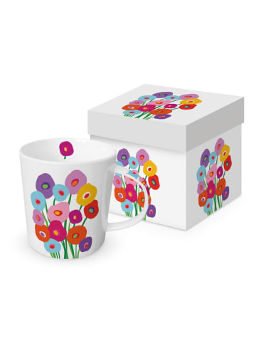 ppd Jumbotasse ''Super Bouquet'' in Weiß/ Bunt - 400 ml
