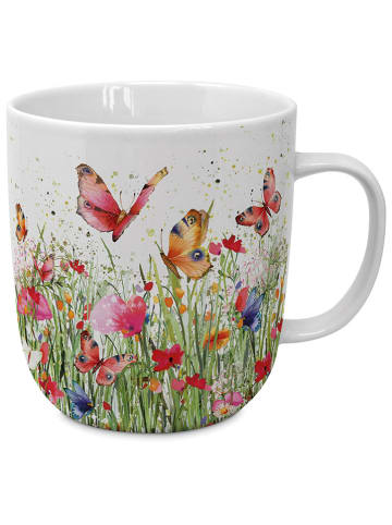 ppd Jumbotasse "Flowerfield" in Weiß/ Grün - 400 ml