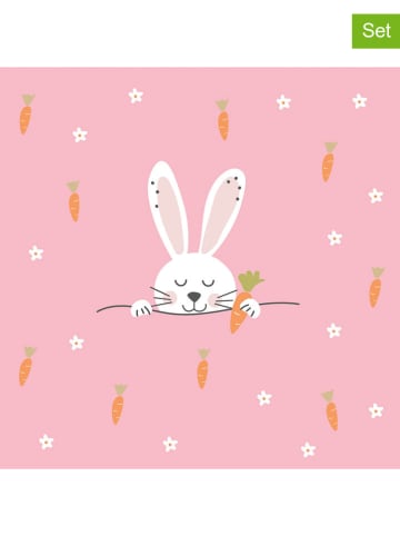 ppd 2er-Set: Servietten "Easter Carrots" in Rosa - 2x 20 Stück