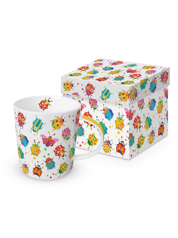 ppd Kubek jumbo "Bug Party" w kolorze białym ze wzorem - 400 ml