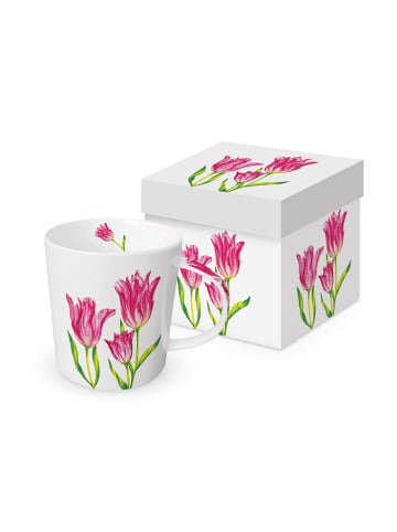 ppd Jumbotasse "Patagonia " in Weiß/ Rosa - 350 ml