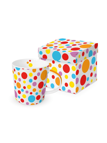 ppd Kubek jumbo "Dots " w kolorze białym ze wzorem - 400 ml