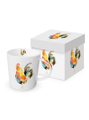 ppd Kubek jumbo "Samuel" w kolorze biało-żółtym - 350 ml