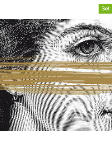 ppd 2er-Set: Servietten "Golden Eye" in Schwarz/ Gold - 2x 20 Stück