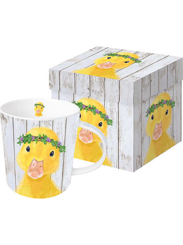 ppd Kubek jumbo "Chloe" w kolorze żółto-szarym - 350 ml