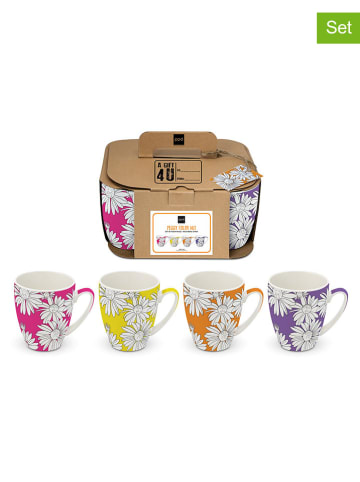 ppd 4er-Set: Tassen "Peggy" in Bunt - 350 ml