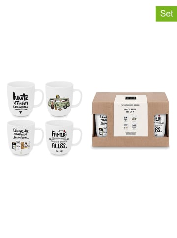 ppd 4er-Set: Jumbotassen "Formart" in Weiß - 400 ml