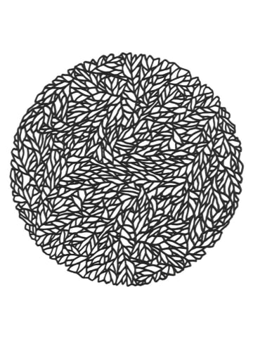 4Living Tischset "Alma" in Schwarz - Ø 35 cm