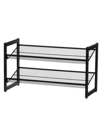 4Living Regał "Mimmi" w kolorze czarnym na buty - 74 x 42 x 30,5 cm