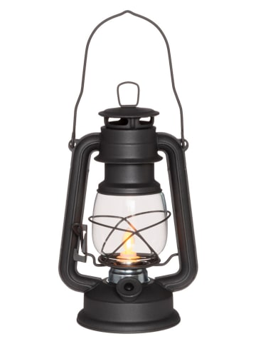 4Living LED-Laterne "Hurricane " in Schwarz/ Grau - (B)16 x (H)24,5 x (T)11,5 cm