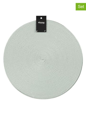 4Living 2er-Set: Tischsets "Miida" in Mint - Ø 38 cm