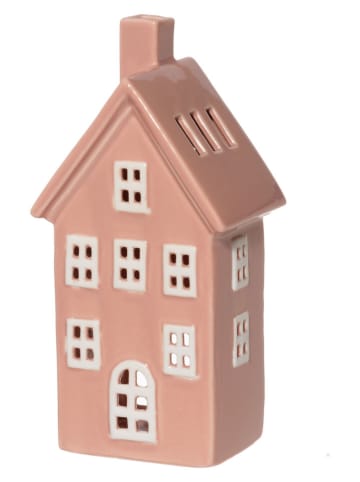 4Living Świecznik "Copenhagen" w kolorze jasnoróżowym - 9,5 x 19 x 7 cm