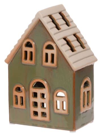 4Living Windlicht "Copenhagen" groen - (B)10 x (H)14 x (D)6,5 cm