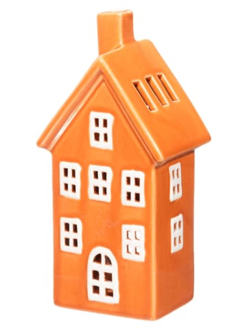 4Living Świecznik "Copenhagen" w kolorze pomarańczowym - 10 x 19 x 7 cm
