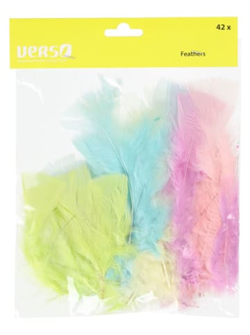 Verso Dekofedern in Bunt - 42 Stück