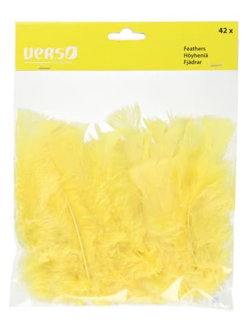 Verso Pióra dekoracyjne (42 szt.) w kolorze żółtym