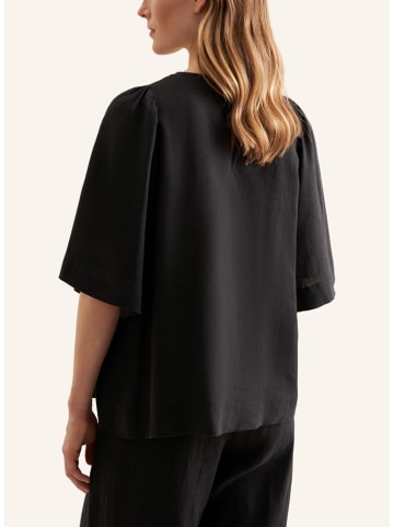 Seidensticker Leinen-Bluse in Schwarz
