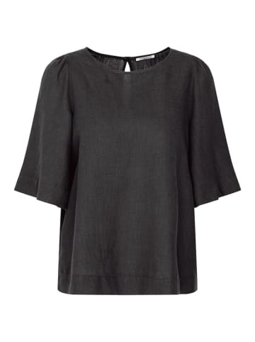 Seidensticker Leinen-Bluse in Schwarz