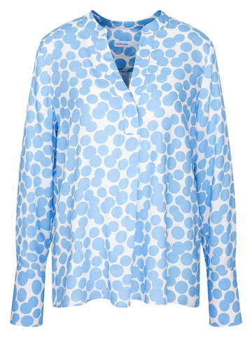 Seidensticker Bluse in Hellblau/ Weiß