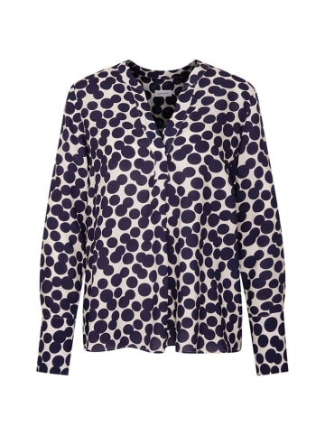 Seidensticker Bluse in Dunkelblau/ Weiß