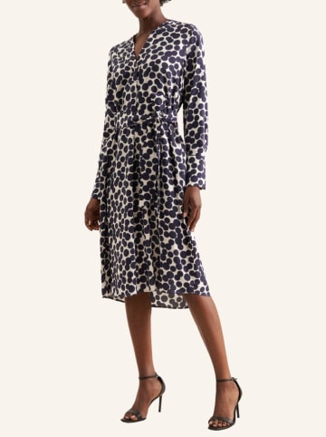 Seidensticker Kleid in Dunkelblau/ Weiß