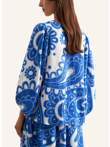 Seidensticker Bluse in Blau/ Weiß