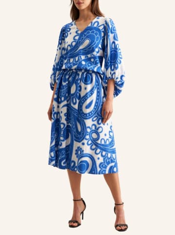 Seidensticker Rock in Blau/ Weiß